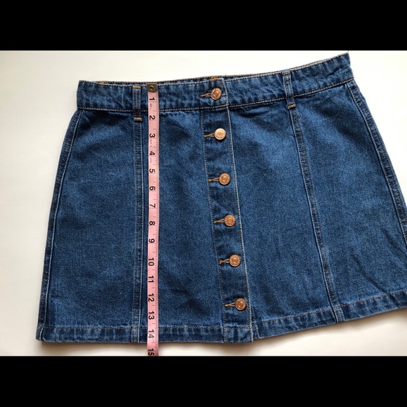 [F21] NWOT Front Button Jean Skirt - Picture 6 of 6